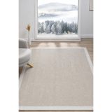 Sisal Prime Bej Krem İskandinav Yıkanabilir Bordürlü Halı Kilim Balkon Teras Koridor Halısı 1147 Bej Krem 200 x 290