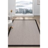 Sisal Prime Bej Siyah İskandinav Yıkanabilir Bordürlü Halı Kilim Balkon Teras Koridor Halısı 1147 Bej Siyah 160 x 230