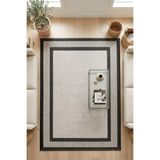 Sisal Prime Bej Siyah İskandinav Yıkanabilir Bordürlü Halı Kilim Balkon Teras Koridor Halısı 1149 Bej Siyah 80 x 150