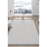 Sisal Prime Krem Gri İskandinav Yıkanabilir Bordürlü Halı Kilim Balkon Teras Koridor Halısı 1147 Krem Gri 100 x 300