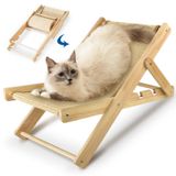 Sisal Sandalye, İç Mekan Kedileri için Kedi Scratcher, Montajsız, Yükseltilmiş Kedi Hamak Yatağı, Ahşap Dış Mekan Kedi Mobilyaları, Ayarlanabilir Kedi Plaj Sandalyesi, Katlanabilir Tırmalama Kedi