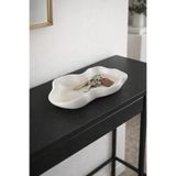 Sisay Home Asimetrik Dekoratif Tabak, Banyo Düzenleyici, Anahtar Ve Mum Tabağı, Beyaz Dalgalı Beton Kase
