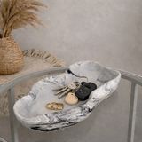 Sisay Home Asimetrik Gri Mermer Desen Dekoratif Tabak, Banyo Düzenleyici, Anahtar Tabağı, Beton Dalgalı Kase