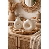 Sisay Home Bohem Dekoratif Vazo Seti | Modern Salon Konsol Üzeri Ev Dekoru | Minimal Taş Tozu Vazo