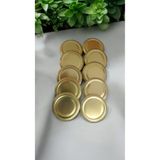 Şişecam Cam Kavanoz Kapağı 20 Adet 210CC Gold Renk Kavanoz Kapağı 63mm, Mama- Yoğurt Kavanoz Kapağı