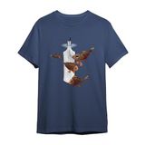 Şişede Balık Avı Erkek Tişört (Lacivert, XL)