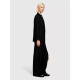 Sisley %100 Keten Kapaklı Cep Tasarımı Tek Düğmeli Blazer Ceket Kadın Siyah Ceket - 324P2aghlw019