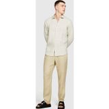 Sisley %100 Keten Regular Fit Gömlek Erkek Bej Gömlek - 325P5bkusq029