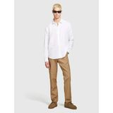 Sisley %100 Keten Regular Fit Gömlek Erkek Beyaz Gömlek - 325P5bkusq029