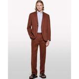 Sisley %100 Keten Slim Comfort Fit Pantolon Erkek Kahverengi Pantolon - 325P4aghsf049