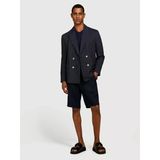 Sisley %100 Keten Slim Fit Bermuda Şort Erkek Lacivert Şort - 325P4aghs9010
