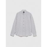 Sisley %100 Koton Desenli Poplin Gömlek Erkek Gri Gömlek - 323A597RSQ02S - Hardal - Sarı