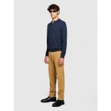 Sisley %100 Koton Slim Fit Fitilli Kadife Pantolon Erkek Bej T-Shirt - 323A4sfrsf03d