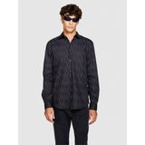 Sisley %100 Koton Slim Fit Geometrik Desenli Poplin Gömlek Erkek Renkli Gömlek - 323A58J2SQ033 - 42