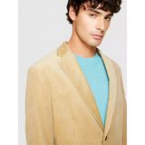 Sisley %100 Koton Slim Fit Kadife Ceket Erkek Bej Mont - 323A2sfrsw01b