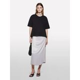 Sisley %100 Pamuk Arkası Bağcıklı Bisiklet Yaka Regular Fit T-Shirt Kadın Siyah T-Shirt - 325P3f1ql107k