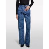Sisley %100 Pamuk Baskılı Normal Bel Relaxed Fit Denim Pantolon Kadın Haki Yeşili Pantolon - 325A4w9klf07l