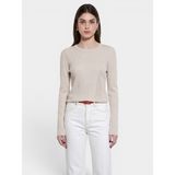 Sisley %100 Pamuk Karışık Nervürlü Bisiklet Yaka Regular Fit Kazak Kadın Pembe Kazak - 325A10C1L106M - XS
