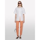 Sisley %100 Pamuk Kısa Kollu Poplin Gömlek Kadın Beyaz Gömlek - 325P52EHLQ094