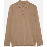Sisley %100 Pamuk Polo Yaka Kazak Erkek Bej Kazak - 325A1028s300p