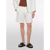 Sisley %100 Pamuk Yırtmaç Detaylı Regular Fit Bermuda Şort Erkek Krem Şort - 325P4GJ0S9018
