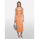 Sisley %100 Viskoz Saten Midi Etek Kadın Turuncu Etek - 325P42bzl002r