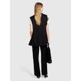 Sisley 324P49NMLF057 Siyah Geniş Paça Kadın Pantolon