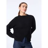 Sisley Bisiklet Yaka Normal Siyah Kazak Kadın 136WM105B - XS