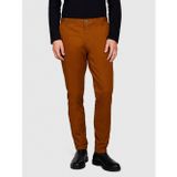 Sisley Esnek Slim Fit Chino Pantolon Erkek Kahverengi T-Shirt - 323A4jgcsf03e