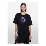 Sisley Kadın T-Shirt 5003202381, Siyah, S