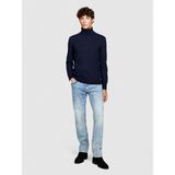 Sisley Kaşmir Karışımlı Dik Yaka Kazak Erkek Lacivert Kazak - 325A102HS2177 - 2XL