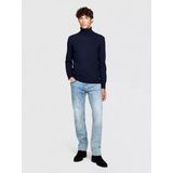Sisley Kaşmir Karışımlı Dik Yaka Kazak Erkek Lacivert Kazak - 325A102hs2177