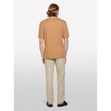 Sisley Keten Karışımlı Bisiklet Yaka Regular Fit T-Shirt Erkek Kahverengi T-Shirt - 325P3D8FS104L - XL