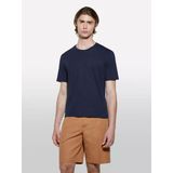 Sisley Keten Karışımlı Bisiklet Yaka Regular Fit T-Shirt Erkek Lacivert T-Shirt - 325P3d8fs104l