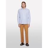 Sisley Keten Karışımlı Çizgili Regular Fit Gömlek Erkek Beyaz Gömlek - 325P51fcsq03g