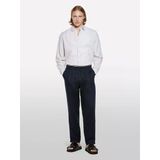 Sisley Keten Karışımlı Çizgili Regular Fit Gömlek Erkek Kahve Gömlek - 325P51fcsq03g
