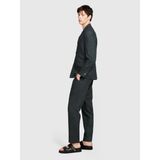 Sisley Keten Karışımlı Slim Confort Fit Pantolon Erkek Siyah Mix Pantolon - 324P434xsf04a