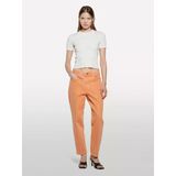 Sisley Keten Karışımlı Slim Fit Kısa Kollu Kazak Kadın Beyaz Kazak - 325P105gm106g