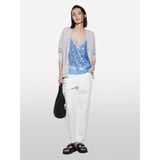 Sisley Keten Karışımlı Triko Hırka Kadın Gri Hırka - 325P105gm602m
