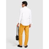 Sisley Keten Pamuk Karışımlı Slim Fit Gömlek Erkek Beyaz Gömlek - 324P59A2SQ03G