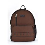 Sisley Okul Sırt Çantası Unisex Çok Gözlü Günlük Seyahat Sırt Çantası Kahverengi 12918