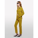 Sisley Pamuk Karışımlı 5 Cepli Baskılı Slim Fit Bilek Boy Pantolon Kadın Hardal Sarısı Mix Pantolon - 324A4zjsle03s