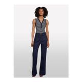 Sisley Pamuk Karışımlı Önü Yama Cepli Bol Paça Denim Pantolon Kadın Açık Mavi Pantolon - 325A448qlf07g