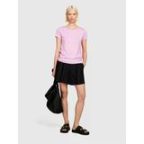 Sisley Pamuk Modal Karışımlı Bisiklet Yaka T-Shirt Kadın Sarı T-Shirt - 324P3tnhl103l