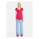 Sisley Pamuk Modal Karışımlı V Yaka T-Shirt Kadın Düzenlenecek T-Shirt - 324P3tnhl400e