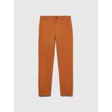 Sisley Slim Fit Vintage Efekt Chino Pantolon Erkek Kahverengi T-Shirt - 323A4DM6SF02Y