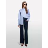 Sisley Viskoz Karışımlı Normal Bel Bol Paça Pantolon Kadın Lacivert Pantolon - 325A4kvxlf02ı