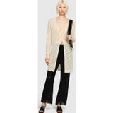 Sisley Viskoz Karışımlı Örgü Motifli Saçak Paça Coulotte Pantolon Kadın Siyah Pantolon - 324P196pmf008