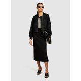 Sisley Yüksek Bel Siyah Kadın Midi Etek 4U6WL0023 - 36