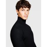 Sisley Yün Karışımlı Slim Fit Kazak Erkek Siyah Kazak - 323A11BAS200A